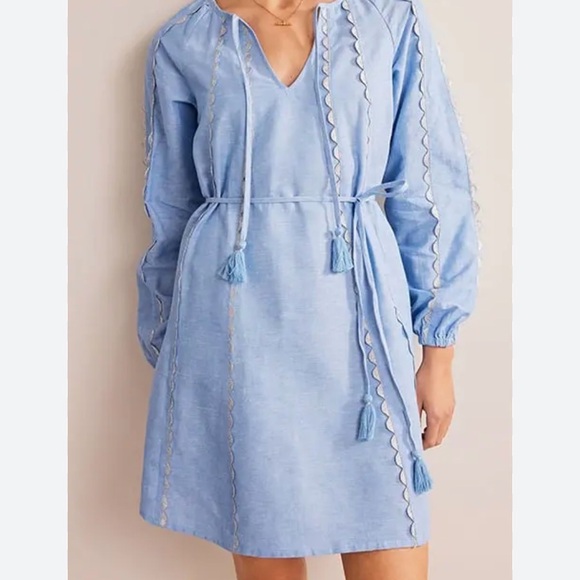 Boden Dresses & Skirts - EUC Boden Linen RicRac Dress Size 20/22L